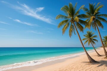 Breathtaking scene overlooking a serene seaside with vibrant ocean colors