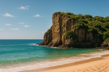 Obraz premium Breathtaking coastal cliff with panoramic ocean views