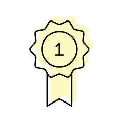 Medal  color shadow thinline icon , vector, pixel perfect, illustrator file 
