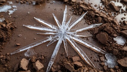 Ground-level needle ice formation demonstration