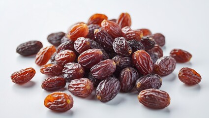 Golden dried fruit against a white backdrop