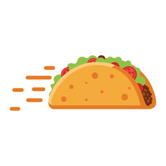 vector illustration of a taco