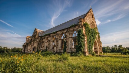 Fototapeta premium Dilapidated remains of an old Dominican church named after Saint Anthony
