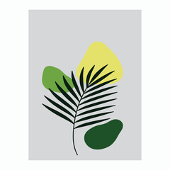 Abstract Palm Leaf Composition