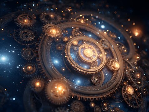 Golden gear cosmic vortex with intricate mechanics