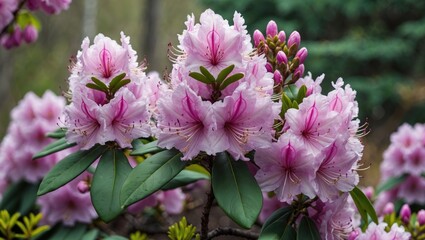 Obraz premium Exploring the colorful world of Rhododendron flowers