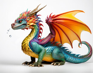 Obraz premium dragon, coloré, vert, noir, animal, vecteur, Eden verre, chine, illustration, reptiles, fantaisie, art, monstre, créature, mythologie, dessin animé, tatouages Asie, oriental, nature, isolé, symbole, o