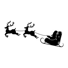 Santa Claus's sleigh silhouette