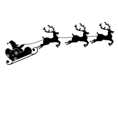 Santa Claus's sleigh silhouette
