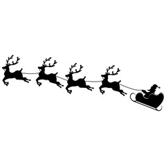 Santa Claus's sleigh silhouette