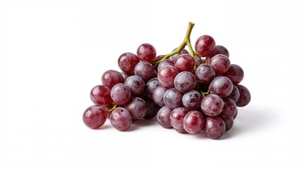 Fototapeta premium Freshly picked grapes displayed on a white surface