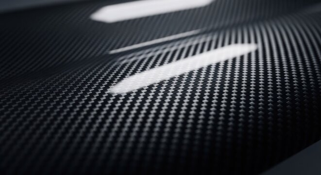 Close-up of a carbon fiber texture