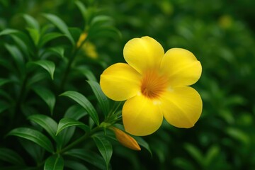 Image showcasing an Allamanda cathartica plant