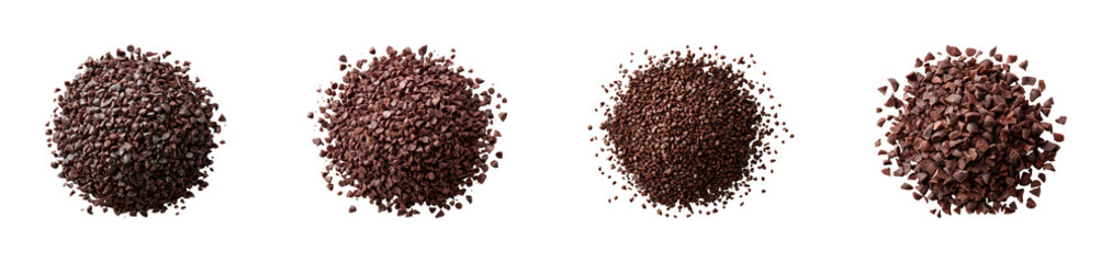 Grinding coffee beans for fresh brew kitchen food bright light PNG set, cut out, isolated on transparent background
