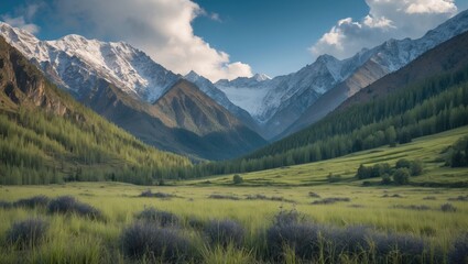 Obraz premium Scenic View from a Renowned Nature Reserve in Mongolia