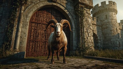 Security challenges arise due to a cantankerous goat guarding the fortress