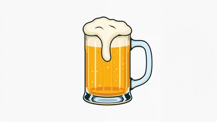 8-bit graphic representation of a large beer mug topped with foam.