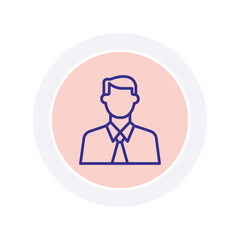 Employee  color circle icon , vector, pixel perfect, illustrator file 
