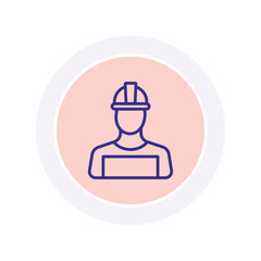 Engineer color circle icon , vector, pixel perfect, illustrator file 
