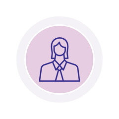 Female Employee color circle icon , vector, pixel perfect, illustrator file 
