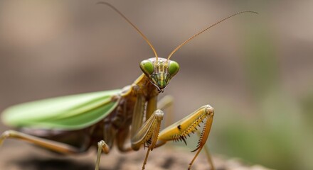Close-up of a praying mantis
