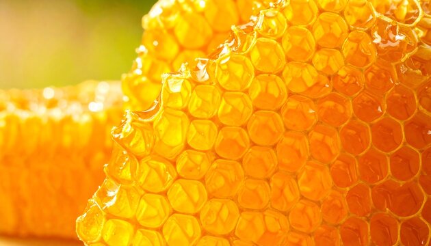 Close-up of honeycombs
