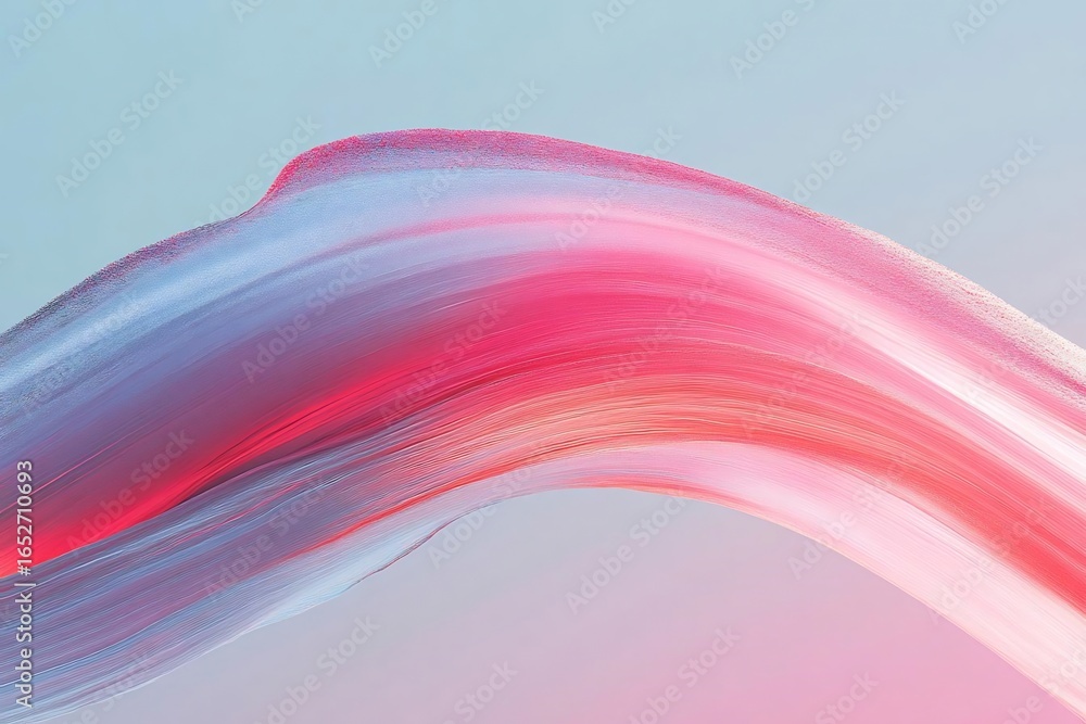 Aufkleber abstract multicolored paint stroke with flowing wave design for background use