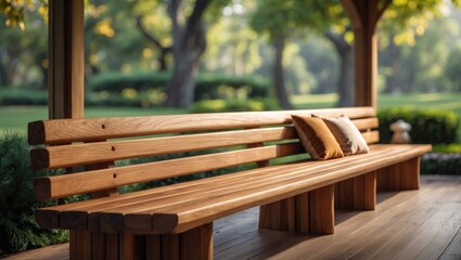 Large outdoor bench for communal seating