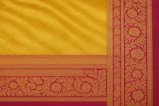 Fototapeta Exquisite Ethnic Silk Saree Featuring Classic Patterns