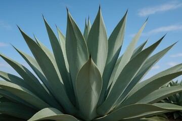 Fototapeta premium Agave with expansive gray-green foliage