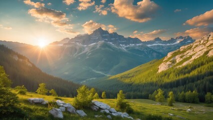 Breathtaking mountain scenery within the Carpathian Mountains