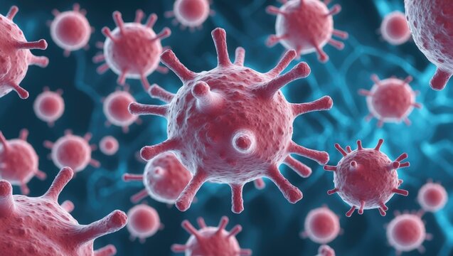 Detailed 100x microscopic image of AFB stain highlighting Microbacterium Tuberculosis in phlegm smear with improved contrast