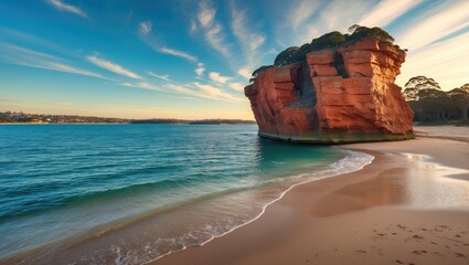 Naklejka premium Discovering the cultural landmarks of La Perouse along with Bare Island in Sydney