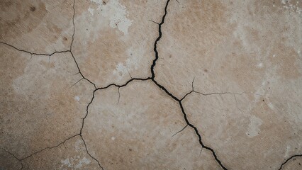 Obraz premium Macro shot of fractured plaster on a cement wall