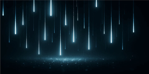 Obraz premium Bright digital rainbow waves glow against a black backdrop, illustrating sound and light energy