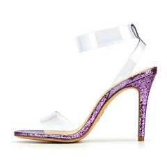 fashionable women transparent heel 