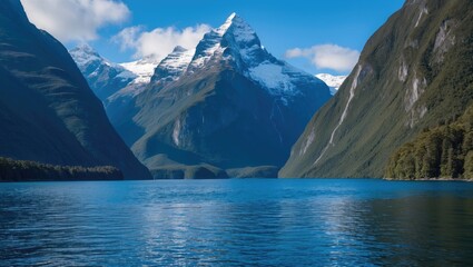 The Iconic Mountain Range in Milford Sound