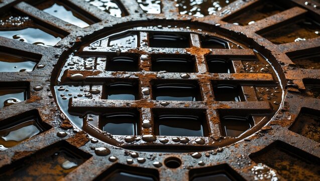 Heavy-duty steel bar manhole cover designed for robustness