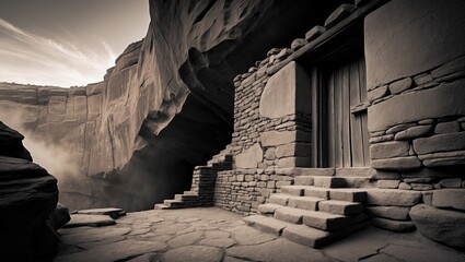 Historic Cliffside Construction Surface
