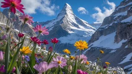 Fototapeta premium Different vantage points showcasing the Matterhorn near Zermatt