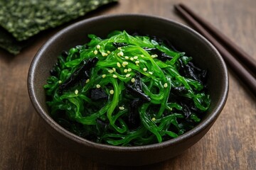 Traditional Japanese vegetarian seaweed dish