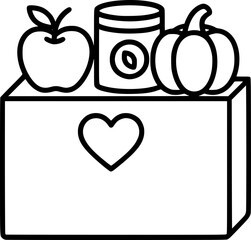 Food Donation Box Icon