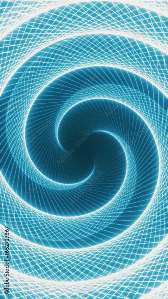 Poster experience a vibrant abstract animation showcasing mesmerizing spirals and intricate designs in a bl