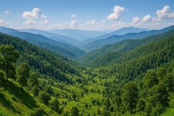 Fototapeta premium Breathtaking Scenic Spots in an Eco-Friendly Area at Altitude of 3000 km