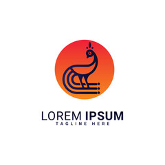 27.epsPeacock vector logo design 