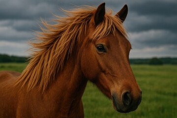 Obraz premium Horse's Eye and Mane Details