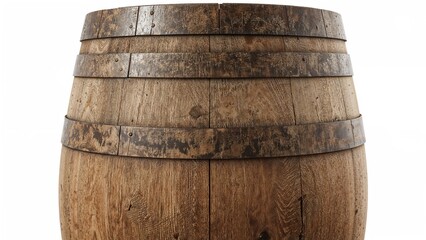 Obraz premium Oversized wooden container with a white background