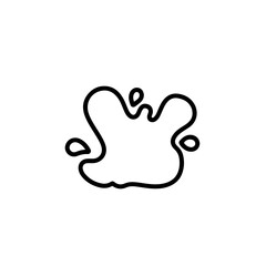 Obraz premium Abstract Inkblot Shape with Curving Lines and Asymmetrical Design