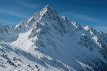 Obraz premium Central Alps mountain blanketed in snow