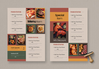 Restaurant Food Menu Layout